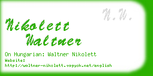 nikolett waltner business card